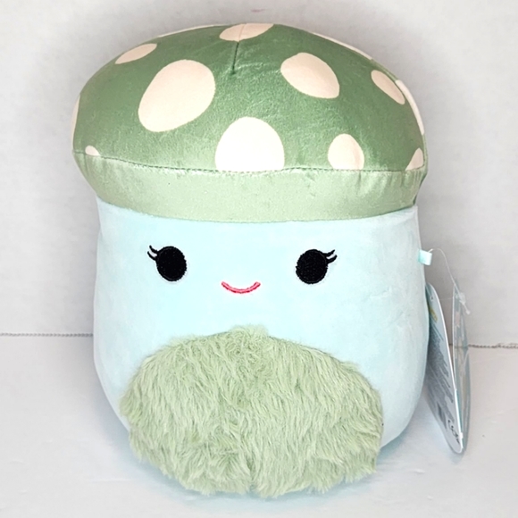 BO LYNN 🍄 FTM ☆ Blue Green Mushroom w Furry Belly Original Squishmallow ☆ NWT ☆ - Picture 1 of 7